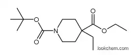 Molecular Structure of 188792-70-3 (Ethyl 1-Boc-4-ethyl-4-piperidine carboxylate)